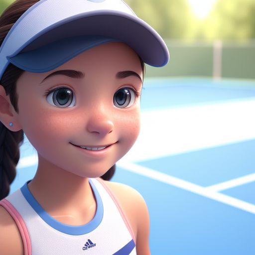 a cute tennis player\n