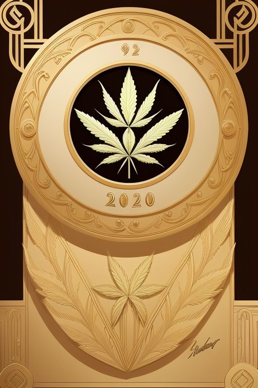 The color scheme is warm gold tones with cannabis theme, body parts, Close up, intricate design, interwoven, no face, no numbers, 1920s, art deco, french, chubby