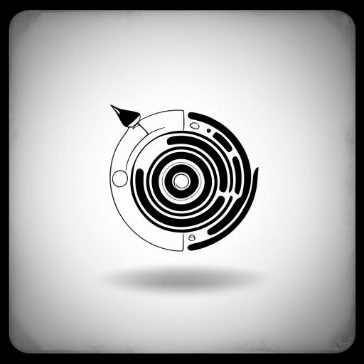 bullet moving slow monochrome logo