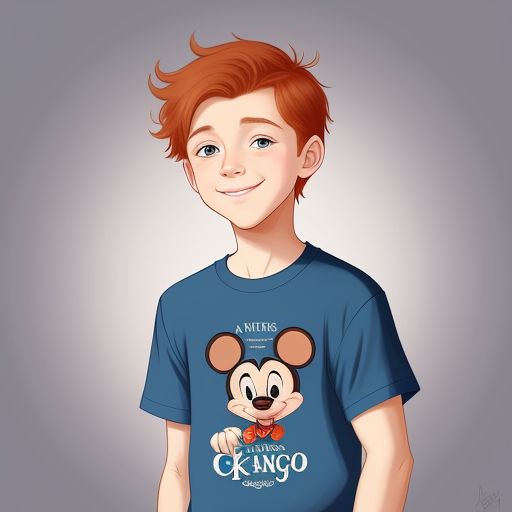 ginger kid with a kygo tshirt on