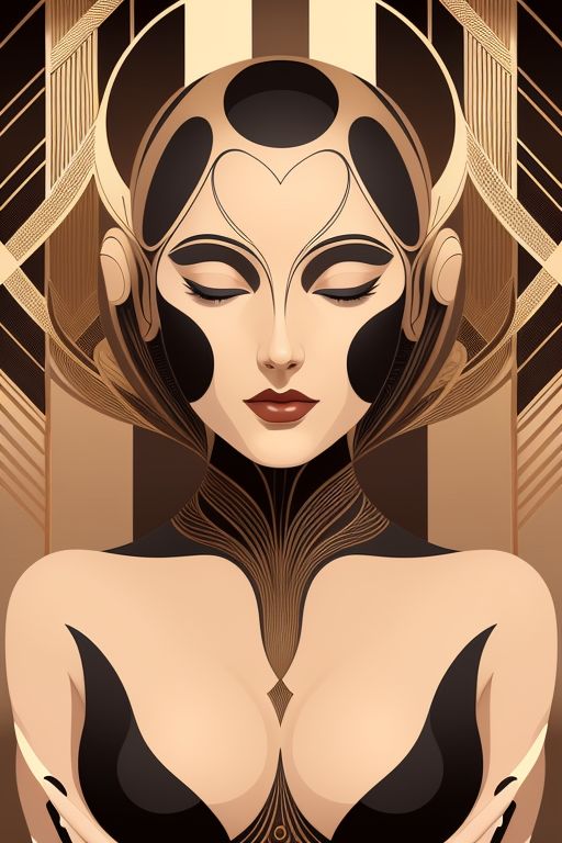 The color scheme is warm gold tones with a naked female shape theme, extreme Close up, intricate design, interwoven, no face, no numbers, 1920s, art deco