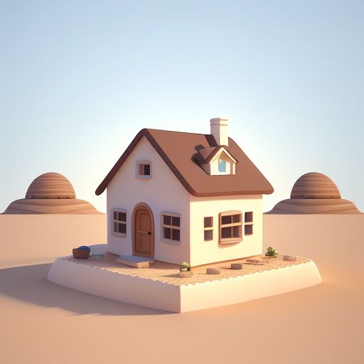 house in the middle of desert
